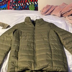 Small green bubble jacket